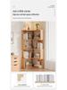 Solid Wood Corner Bookshelf - Multi-layer Storage Rack for Living Room