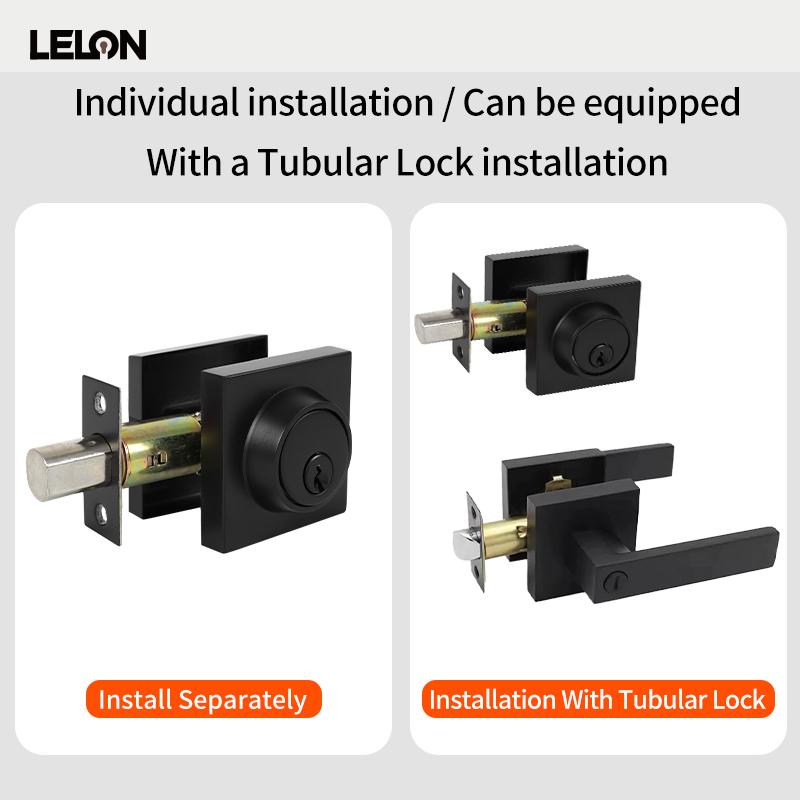 Zinc Alloy Passage Door Lock, Extended Flat Key Dead Latch, Single Tongue Mechanical Lock for Hotel & Apartment Projects