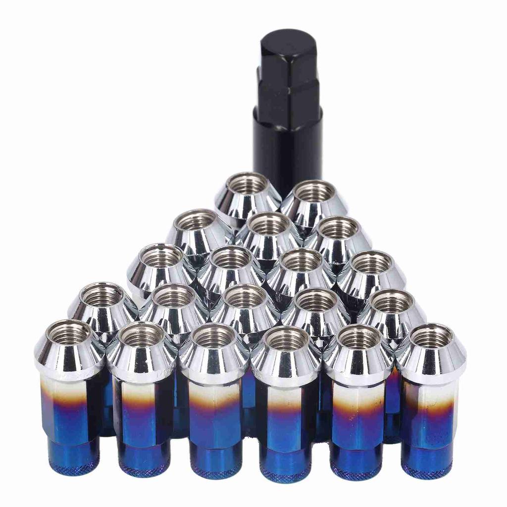 20Pcs M12x1.5 Wheel Lug Nuts with Wrench Socket High Hardeness Replacement for Ford Focus