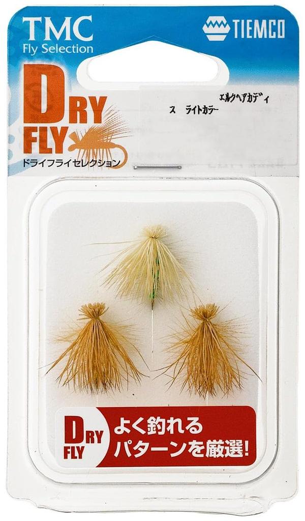TIEMCO TMC Complete Fly Dry Fly Elk Hair Light Set, D-03 Set, Caddis, Color, #14