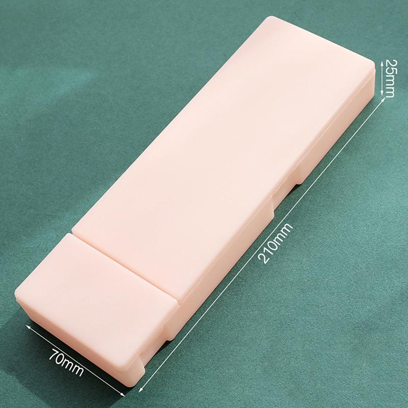 Pencil Cases Pens Storage School Office Simple Storage Organizer Plastic Creative Pencil Box Student Stationery Supplies