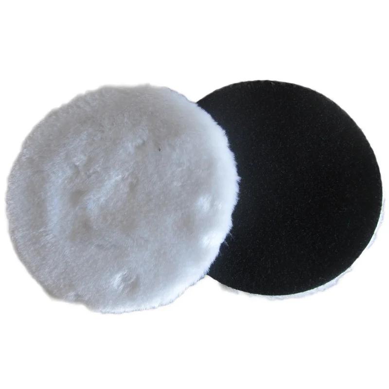 3/4/5/6/7Inch Soft Car Polishing Pad Round Imitated Wool Car Body Waxing Polisher Discs Pad Soft Wool Maintenance Cleaning Tool