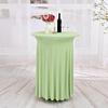 1Pcs Round Spandex Cocktail Tablecloths with Skirt Table Cover  Stretch Tablecloth Skirt For Table Bar Wedding Party Banquet