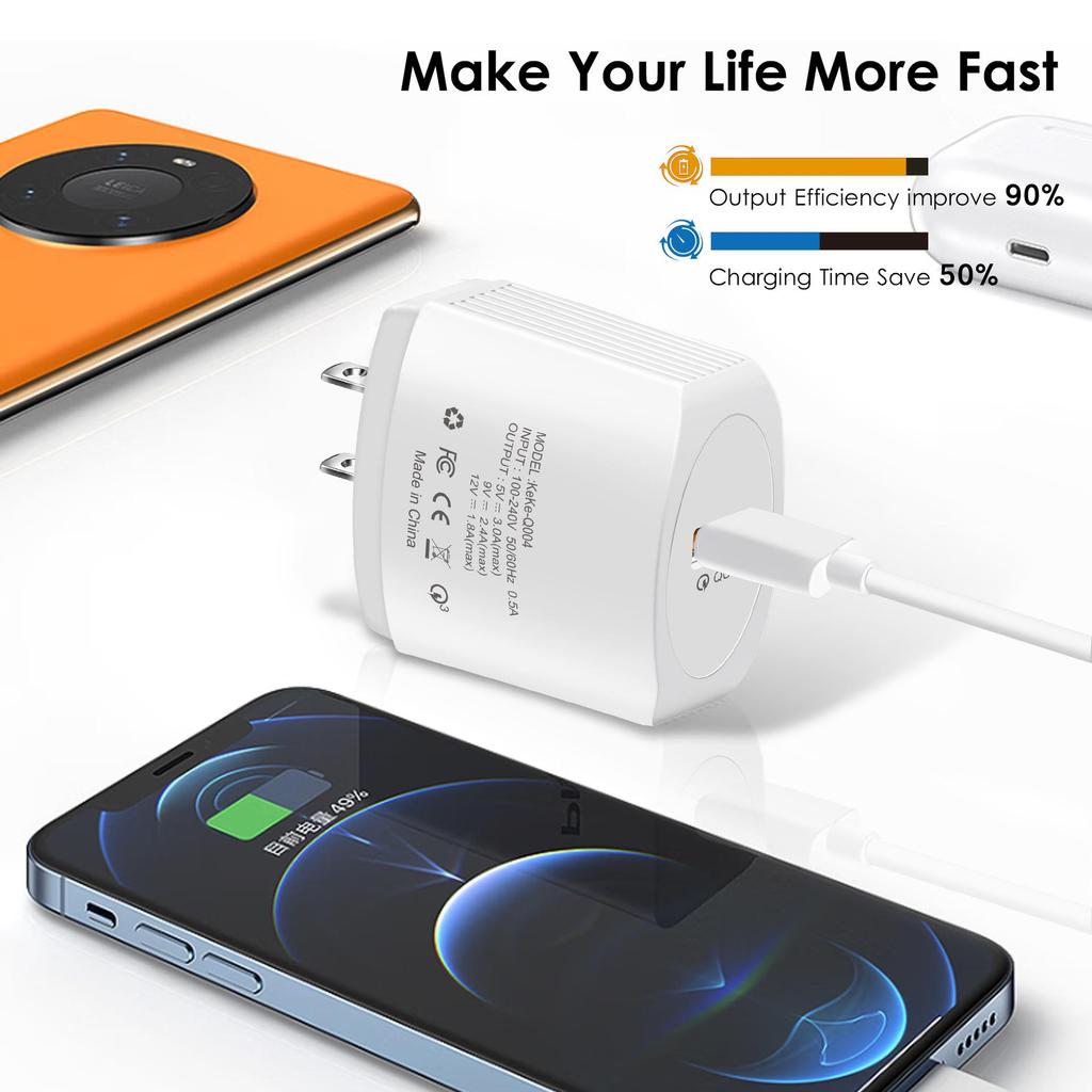 Universal QC3.0 Fast Charger: Single USB Port Adapter for EU, US, UK