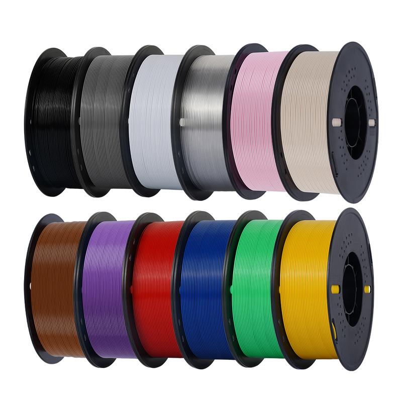 KINGROON 22LBS PETG veya PLA filament 3D Yazıcı Filament 10 Rulo 1KG 1.75MM Çevre Dostu İyi Tokluk Karışık Renk Ücretsiz Kargo