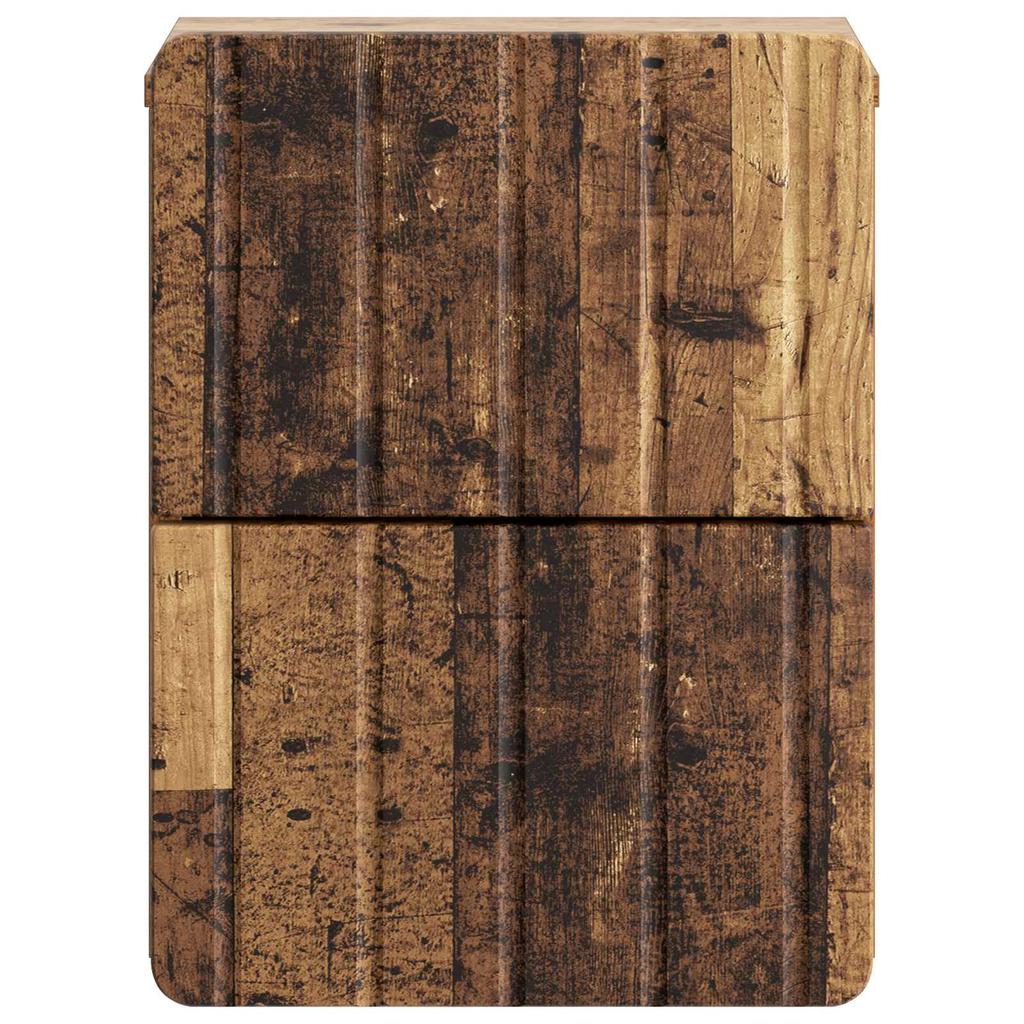 Wall Mounted Nightstand Reclaimed Wood Look 33 x 34.5 x 43 cm