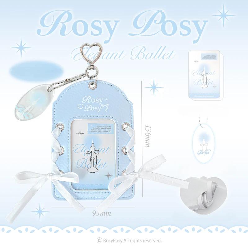 Ins Korean Fashion Kpop Photocard Holder Simplicity Bow Ribbon Sweet Photocard Displaying Cover Case Keyring Photocard Protector