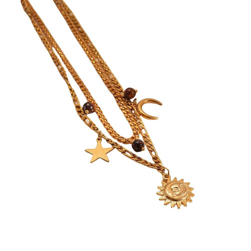 

Titanium Steel Shell Starfish Necklace Dolphin Starfish Starfish Beach Earrings Girls Couple Gift Moon