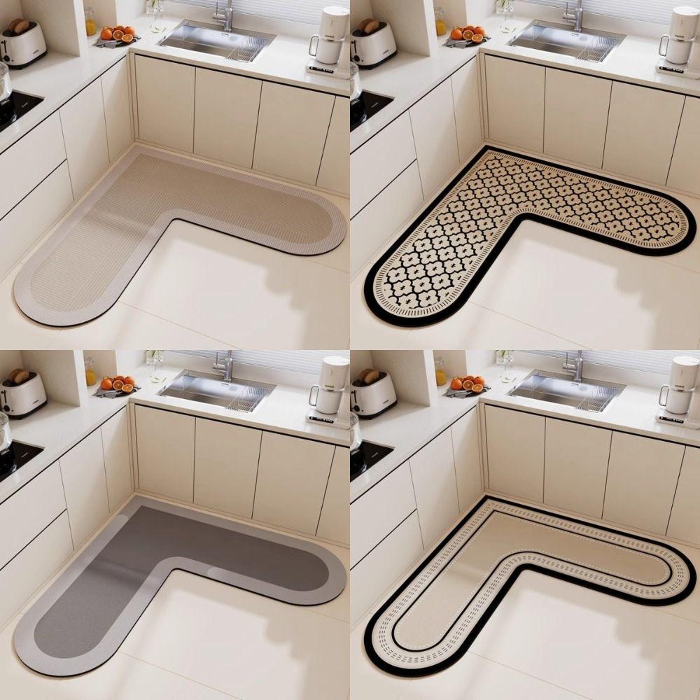 Water Absorbent Anti-Slip Floor Mat Oil-Proof Waterproof Doormat Kitchen Carpet  Kitchen Floor