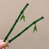 Vintage Imitation Jade Bamboo Leaf Hair Stick Hairpin Headwear New Chinese Style Female Acrylic Hair Clasp Hair Accessories