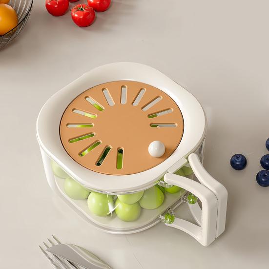 Drain Basket with Detachable Design Transparent Visible Stackable Multifunctional Drain Box Hollow Net Tray
