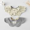 Korean Style A-Type Pure Cotton Double-Sided Baby Bib for 0-2 Years