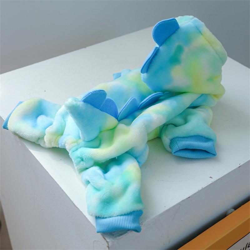 Dog Furry Jumpsuit for Dogs Boy Girl Medium Dogs for Indoor and Outdoor Use Cartoon Dinosaur Clothes Outfit for Pet Dogs