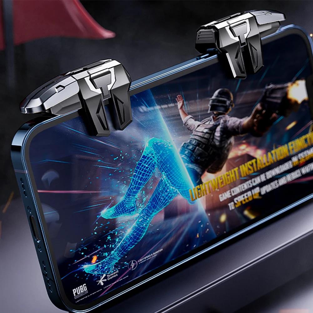 Black Mobile Controller For Gamers Game Controller Convenient Non-slip Mobile Gaming Trigger For Pubg Alloy Key Shooter Portable 5