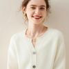 Autumn Women's Cashmere Cardigan: Long Sleeve, Thick & Loose, Gentle Style, Short Fashionable Single-Breasted Coat.
