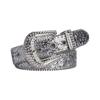 Adjustable Rhinestone Waist Belts for Jeans Glitter Belt for Woman Cowboy Cowgirl Teens Female Jeans Skirt Waistband