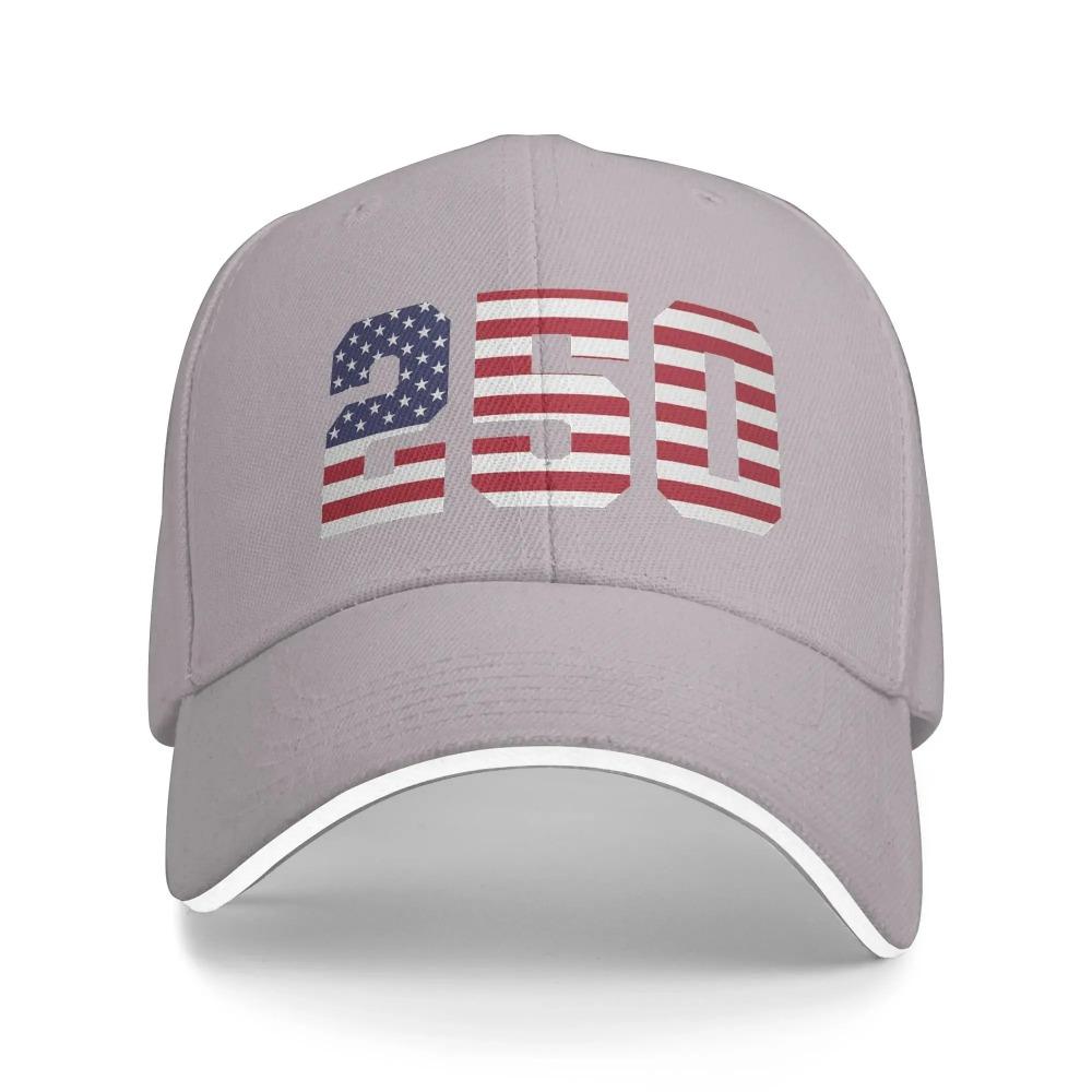 USA 250 Potisk Čísel Baseballová Čepice Nastavitelná Bavlna Ležérní Trucker Kšiltovka Dospělí Sportovní