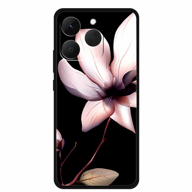 Case For OPPO Realme 15T Embossed Blossoms Funda 3D Relief Flowers Coque Silicone Soft Phone Cover For Realme 15 T 5G Bumper