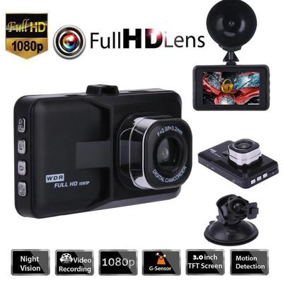 Car DVR Driving Recorder Vehicle Dashboard Camera With 3inch TFT Screen 120° Wide Angle 1080P