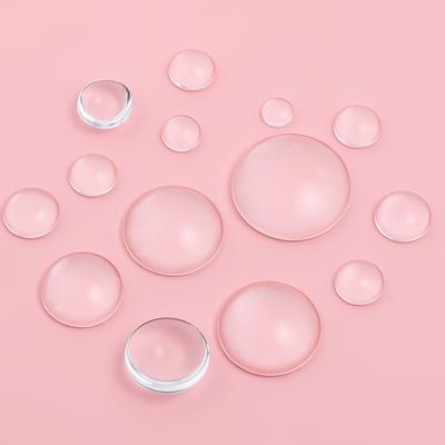 Louleur Round Flat Back Clear Glass Cabochon Transparent Cabochon Cameo For DIY Necklace Jewelry Making Accessories Wholesales