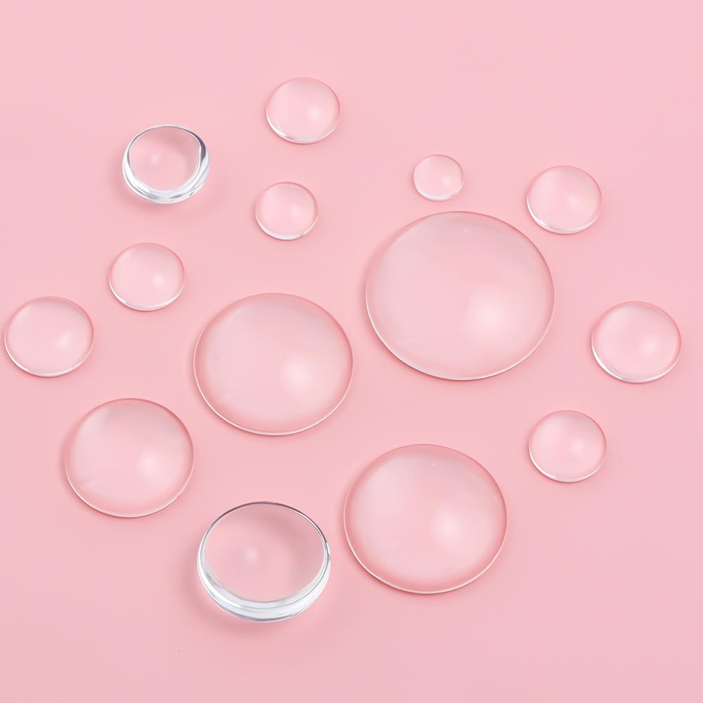 2-50 Stück Runde Flache Glascabochons 6/8/10/12/14/15/16/18/20/25/30/35/40mm Klare Glascabochons Cameo Für DIY Schmuckherstellung