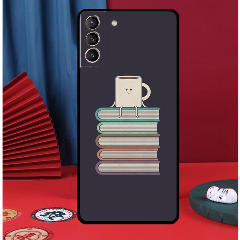 Read Books illustration Phone Case For Samsung Galaxy S24 Ultra S9 S10 S20 FE S21 S22 S23 Plus S25 Ultra Back Cover