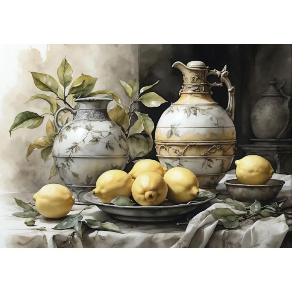 Old Retro Tones Still Life Poster Prints ForHome Decor Victorian Vintage Art Picture Flowers Fruits Canvas Painting Wall Art