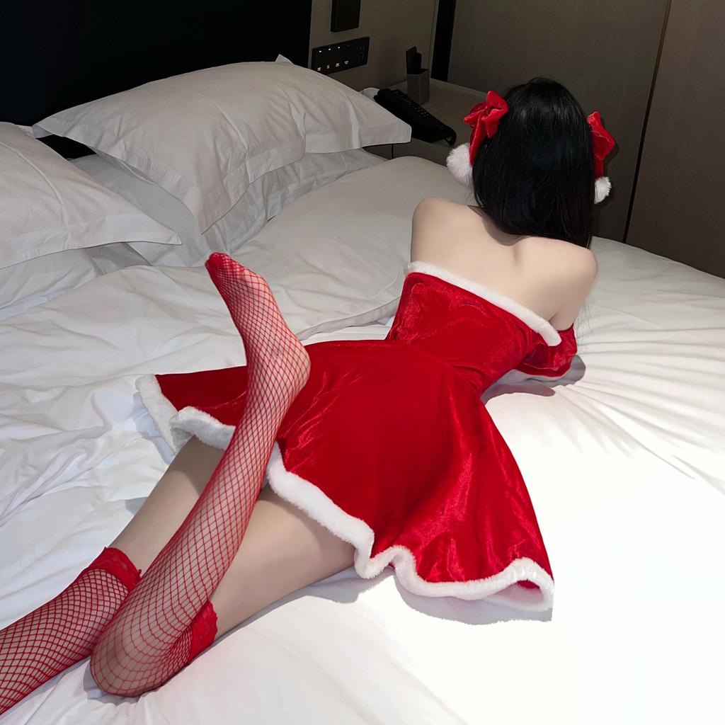 New Fall & Winter Sexy Christmas Women's Backless Lingerie Dress 5682