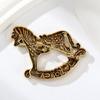 Unique Rocking Horse Brooch Pin Portable Accessory Convenient for Women Unisex Lovely Toy Designs Fashion Pin Wear