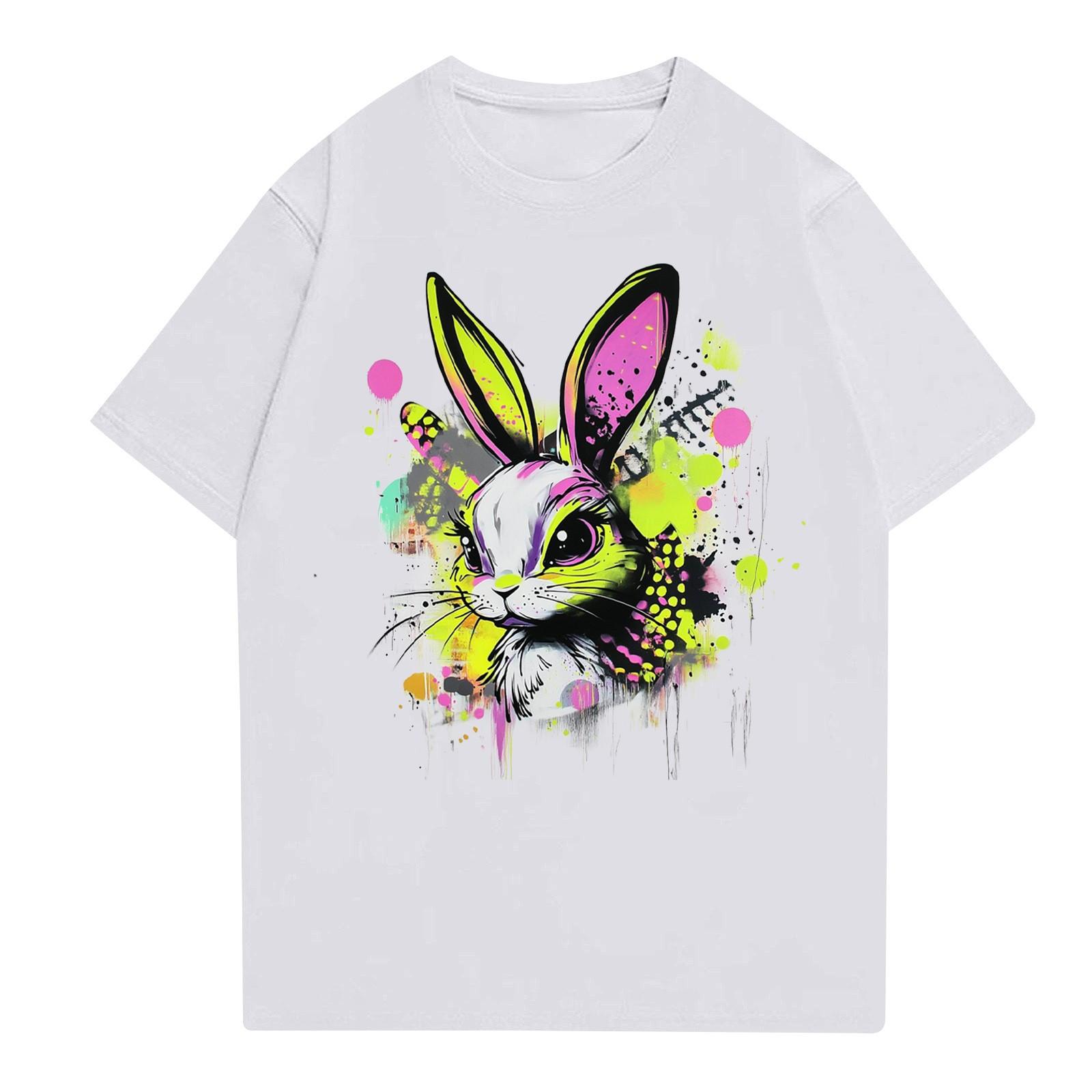 

Жіноча повсякденна футболка з круглим вирізом і короткими рукавами XL білий