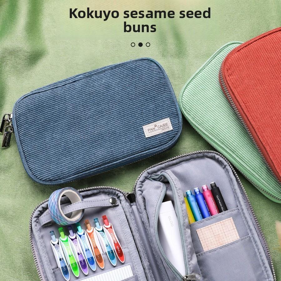 Astuccio in Pelle Kokuyo Con Ampio Spazio per Studenti e Ufficio in Diversi Colori
