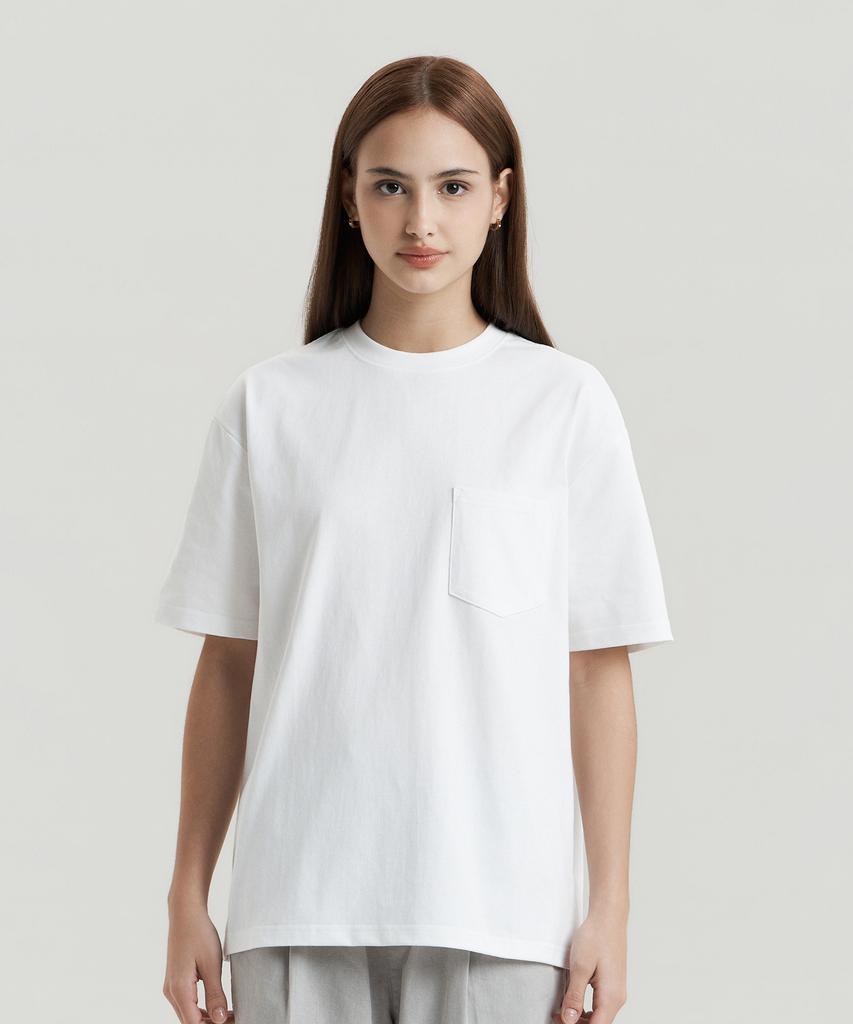 Delma W Classic Pocket Signature Cotton Short Sleeve - White