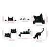 Sturdy Metal Cats Silhouettes for Door Frames Stylish Home Accent Accessory in Various Poses Home Accessory Decoration