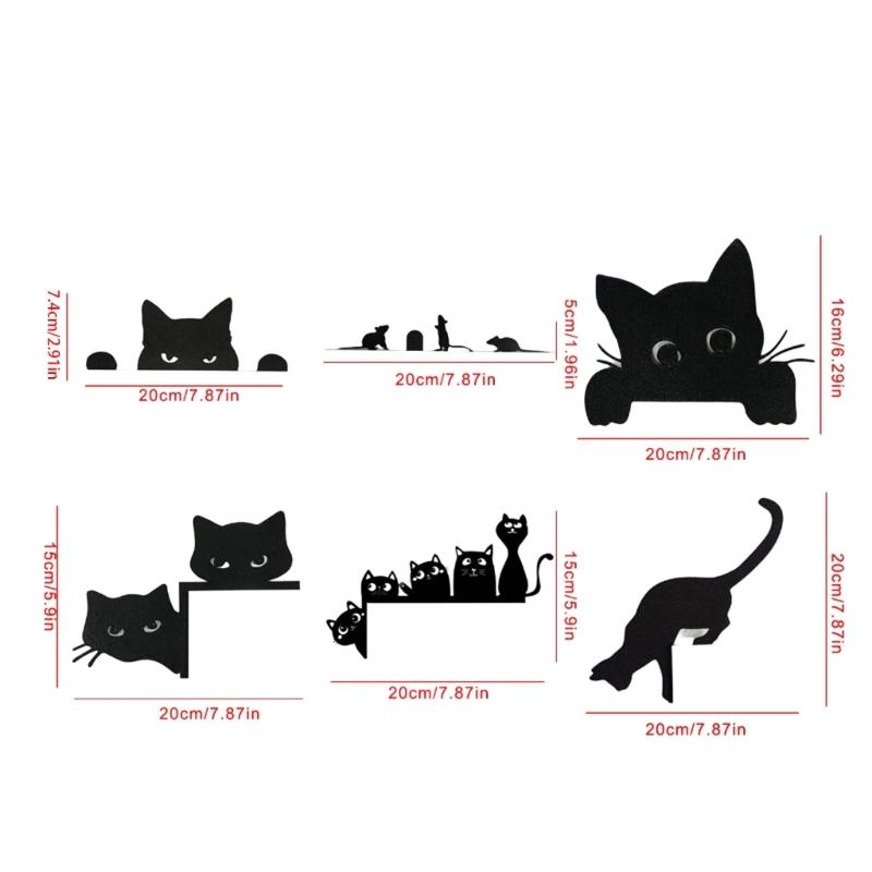 Sturdy Metal Cats Silhouettes for Door Frames Stylish Home Accent Accessory in Various Poses Home Accessory Decoration