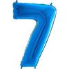 Decorative Balloon - GRABO - Mylar 26'' - Number 7 - Blue - Helium Compatible