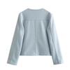 Women's European & American Style Pocket Decor Short Cardigan for Autumn & Spring