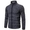 Mens Winter Turtleneck Zipper Long Sleeve Knitted Sweater Top Outwear Coat