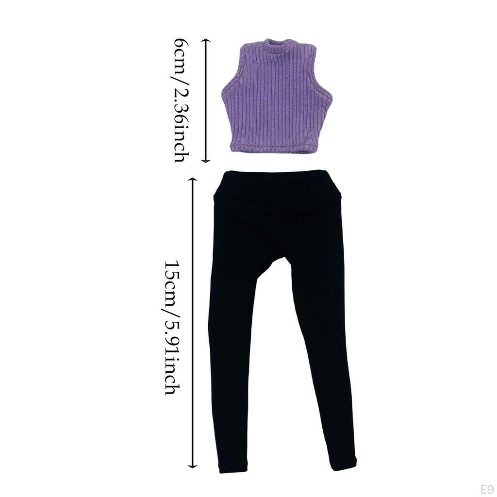 1/6 Knitted Vest with Dressed Pants The Relaxed Basic Knitting Tank Top for 12 Inches