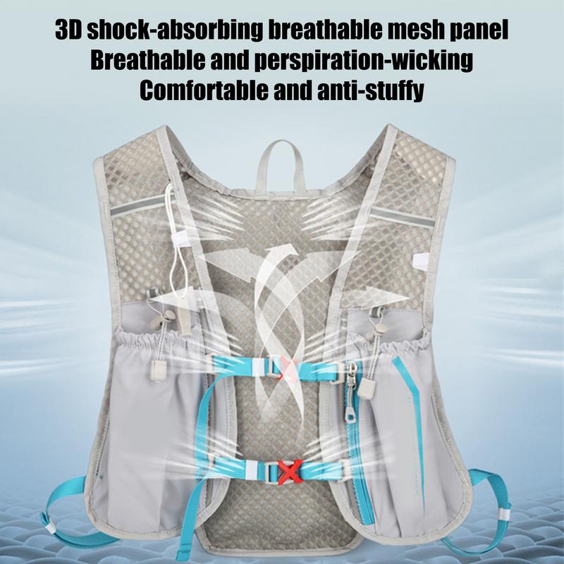 5L Atmungsaktive Trinkweste Trailrunning-Rucksäcke Leichtgewichtige Radfahren Laufen Joggen Marathon-Rucksack Fahrradfahren Klettertasche