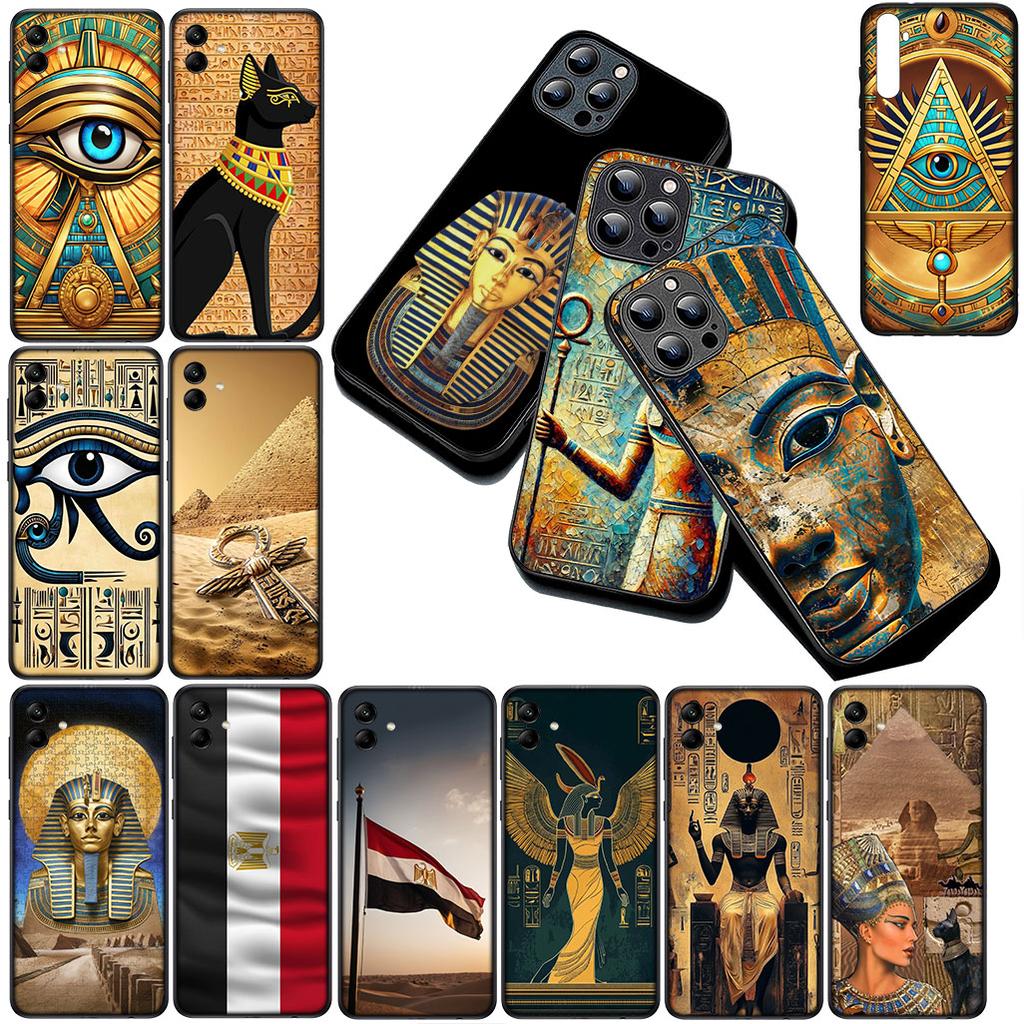 Egypt Nefertiti Anubis Ankh Kemet Pharaoh Flag Cover for Motorola Moto G06 G86 G57 G14 G34 G24 A54 G15 G17 Power G77 G87 Case