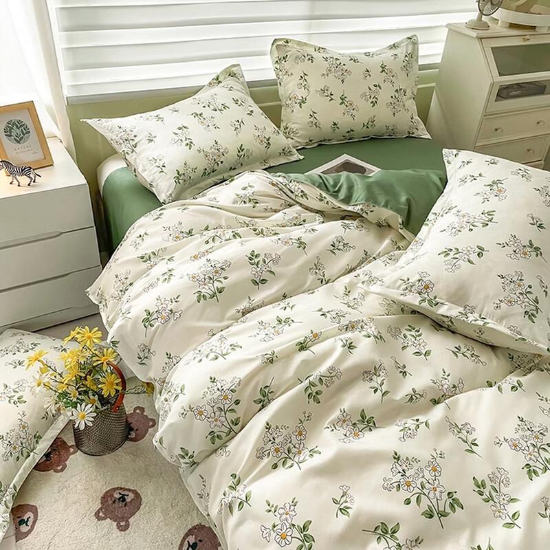 Muxinzi Skin-Friendly Cotton 4-Piece Bedding Set