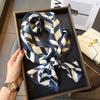 Silk Mulberry Silk Silk Scarf Versatile Serrated Pattern Double-Layer Silk Scarf Thin And Narrow Long Scarf Streamer