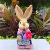 High-25cm Straw Rabbits DIY Landscape Rabbit Statue New Garden Statues  Home