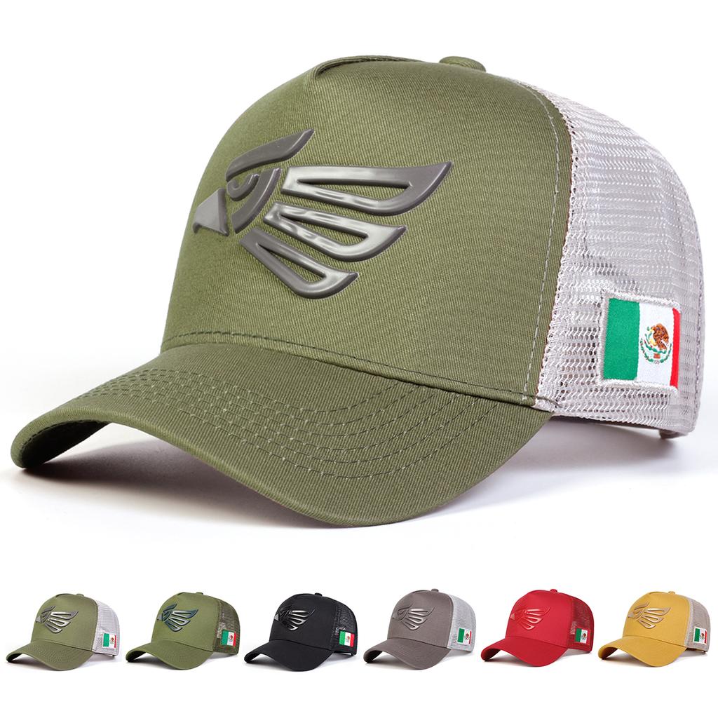 Unisex Mexican Eagle Label Baseball Net Caps Outdoor Adjustable Spring and Summer Casual Sunscreen Hat