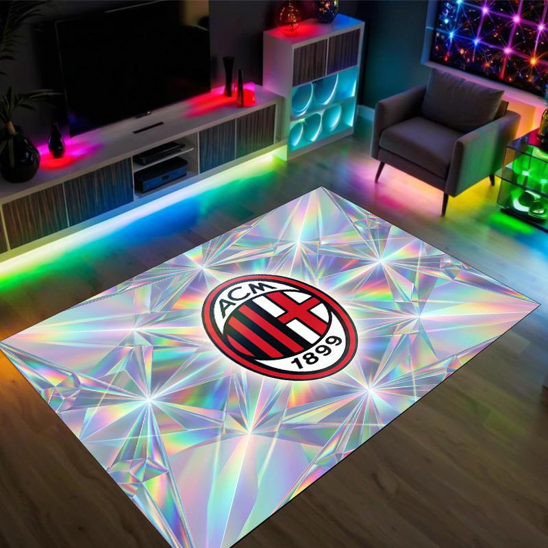 AC Milan Design Crystal Velvet Carpet Cozy Non?Slip Printed Rug For Bedroom Living Room Entrance