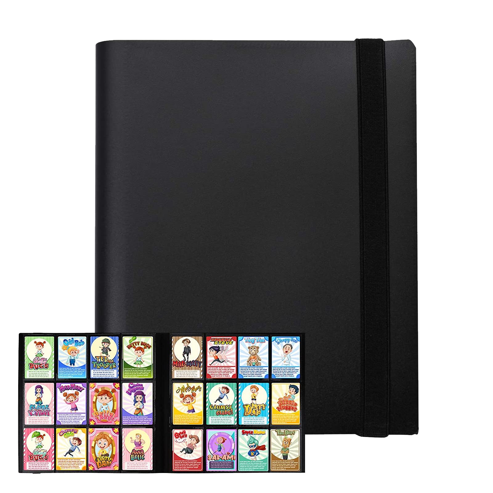 

Файл для карточек DFsucces, наклейка, боковое хранение, полипропиленовый материал, эластичный бинт, переплет, коллекция игровых карт, файл большой емкости (12 карманов)