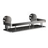 Gunmetal Wall-Mounted No-Drill Shower Storage Rack