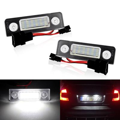 2 stücke Auto Auto LED Kennzeichenbeleuchtung Kennzeichenbeleuchtung Lampe Fehlerfrei 12V Für Skoda Octavia 1Z Roomster 5J 2009-2013