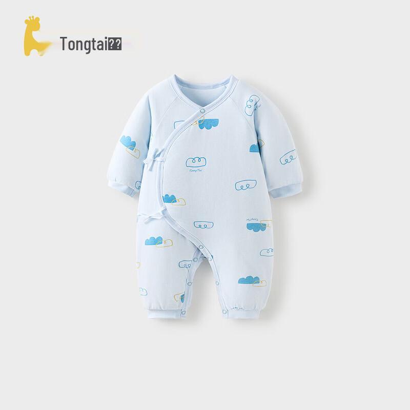 Tongtai Newborn Baby Cotton Offset Snap Romper 52cm
