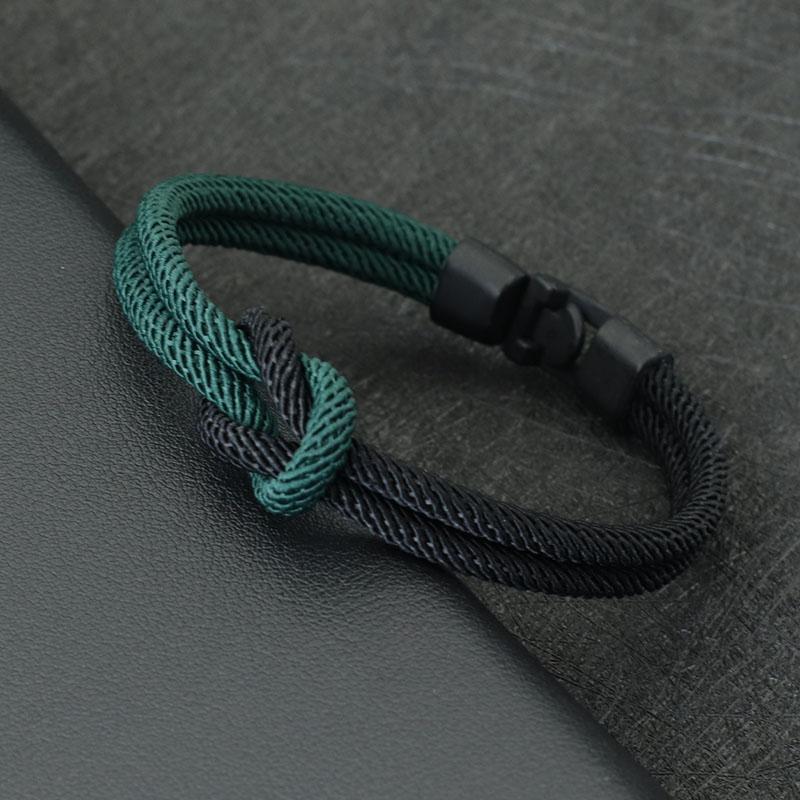 Nový románový pánský náramek provazový dvouvrstvý barevný náramek pirátský náramek doplňky Homme Erkek Bileklik Braslet Rouge Boyfriend Gift